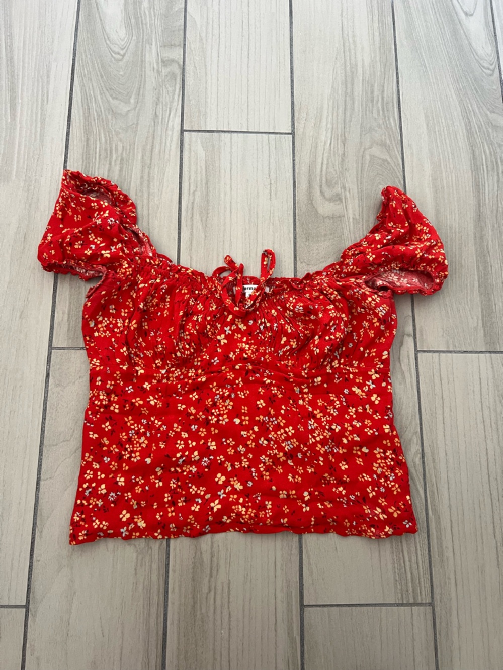 Reformation Red Floral Top!